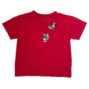 Vintage 1990’s DISNEY Store Embroidered Minnie Short-Sleeve Pullover Shirt Kids